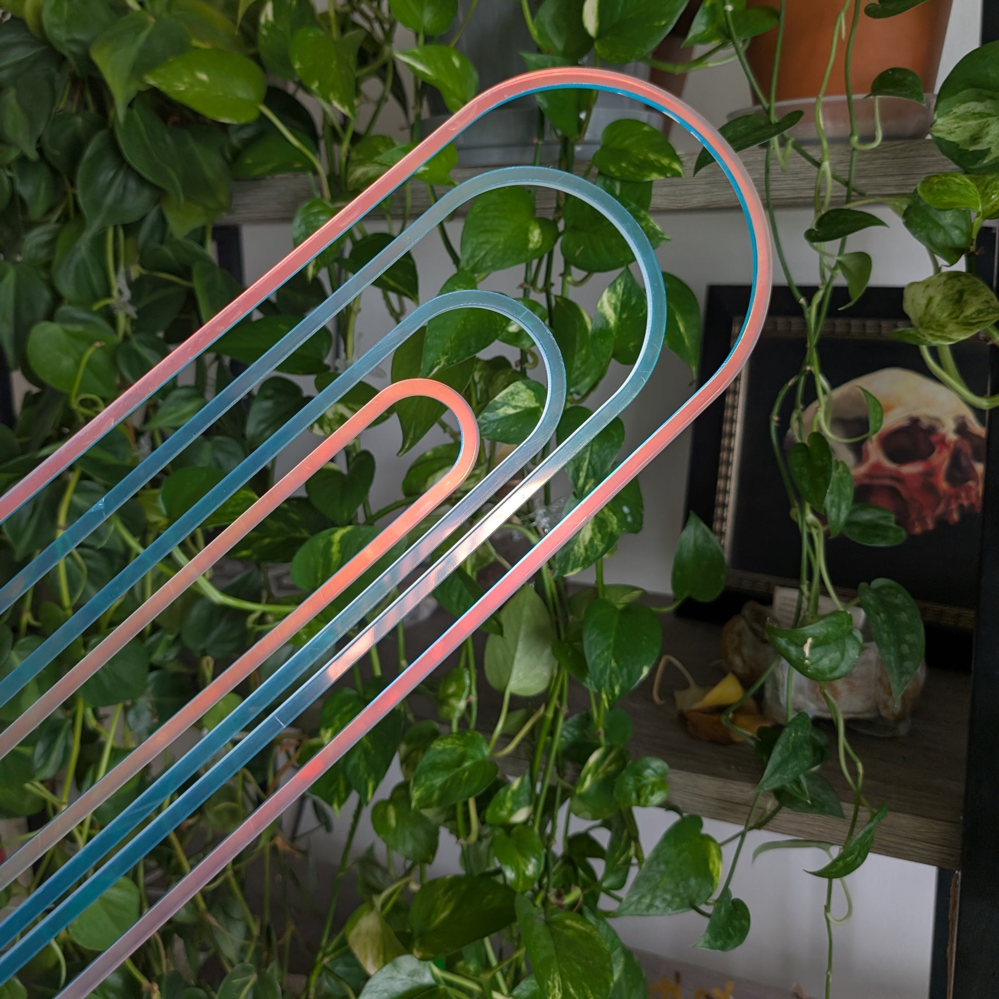 iridescent U shaped trellises